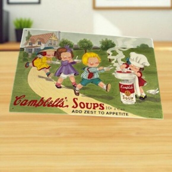 1993 Campbell’s Soup Tin Sign #3 of 20 – AAA Sign Co. Vintage Collector’s Piece - Picture 3 of 4
